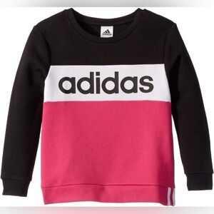 Adidas Colorblock Pink & Black Pullover Sweatshirt